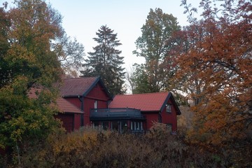 An old house in Sweden an autumn day