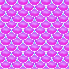 Magic mermaid seamless pattern