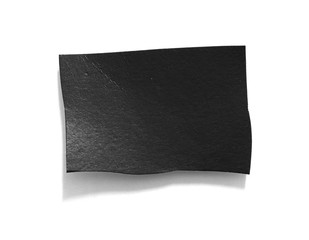 old torn black paper isolated on white background