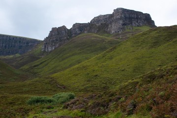 Fototapeta na wymiar Green hills and mountain in Scotland