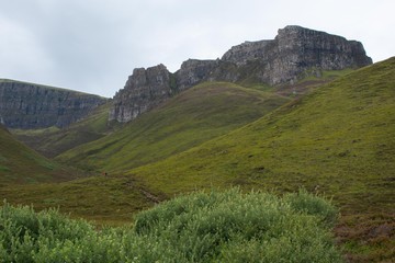 Green scenary with mountain in Isle of Skye