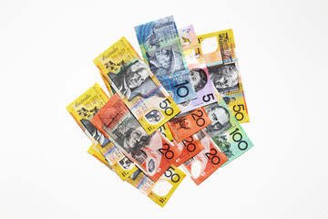Obraz na płótnie Canvas Australia banknote background