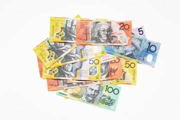 Obraz na płótnie Canvas Australia banknote background