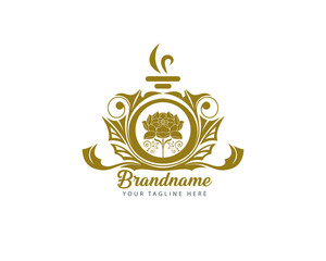 Luxury branding logo can be used for jewelry perfume spa Hotel multi-industry, cosmetics, salon, boutique, spa, company, corporate, etc