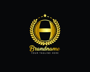 luxury monogram letter h logotype. premium brand icon. elegant alphabet initial frame design vector. can be used for beauty industry, cosmetics, salon, boutique, spa, company, corporate, etc