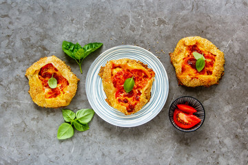 Mozzarella and tomato galette