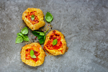 Mozzarella and tomato galette