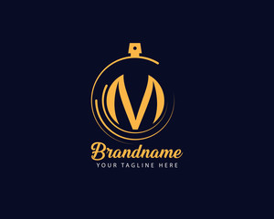 luxury letter m royal logo design