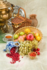 Water Boiler, Flowers And Berries