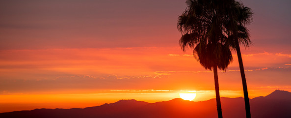Wide Angle California Sunset