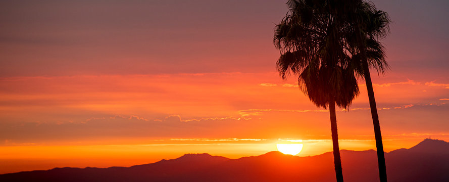 Wide Angle California Sunset