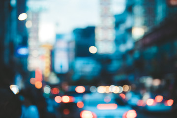abstract blur light bokeh background, , Beautiful light bokeh, defocused night city, people, cars,...