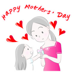 happy mothers day vector drawing