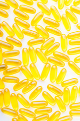 Vitamin, essential oils, dietary supplement yellow pills