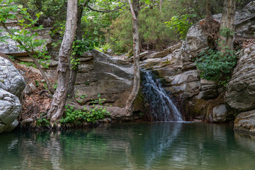 Fototapeta premium Waterfalls in Thassos and Hotnitsa