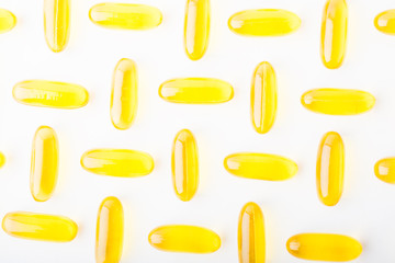 Vitamin, essential oils, dietary supplement yellow pills
