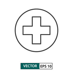 First aid / medical icon. Outline style. Vector illustration EPS 10