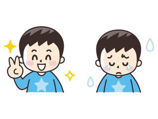 喜びと悲しみ　男の子