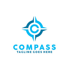 Compass Logo Vector Icon. Modern Navigation Symbol. Location Logo Design Inspiration.