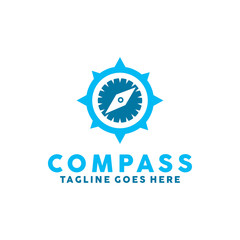 Compass Logo Vector Icon. Modern Navigation Symbol. Location Logo Design Inspiration.