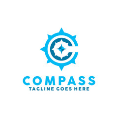 Compass Logo Vector Icon. Modern Navigation Symbol. Location Logo Design Inspiration.