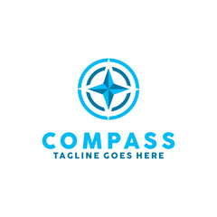 Compass Logo Vector Icon. Modern Navigation Symbol. Location Logo Design Inspiration.