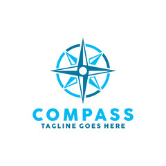 Compass Logo Vector Icon. Modern Navigation Symbol. Location Logo Design Inspiration.