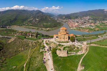 Top view of the temple of Jvari