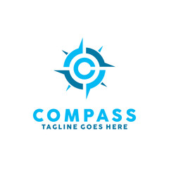 Compass Logo Vector Icon. Modern Navigation Symbol. Location Logo Design Inspiration.