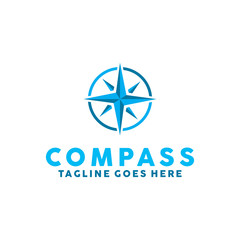 Compass Logo Vector Icon. Modern Navigation Symbol. Location Logo Design Inspiration.