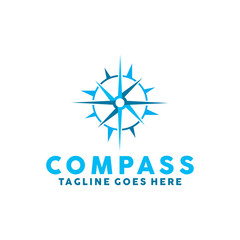 Compass Logo Vector Icon. Modern Navigation Symbol. Location Logo Design Inspiration.