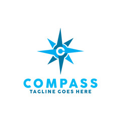 Compass Logo Vector Icon. Modern Navigation Symbol. Location Logo Design Inspiration.