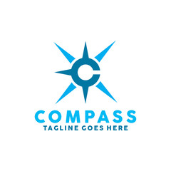 Compass Logo Vector Icon. Modern Navigation Symbol. Location Logo Design Inspiration.