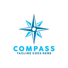 Obraz premium Compass Logo Vector Icon. Modern Navigation Symbol. Location Logo Design Inspiration.