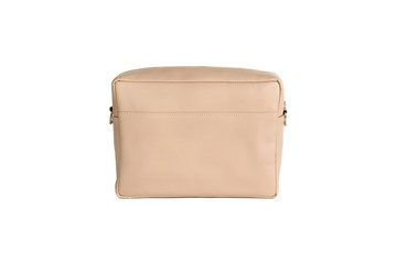 Beautiful elegant and luxury fashion leather women handbag isolated on white background. Fashion purse handbag on white background isolated