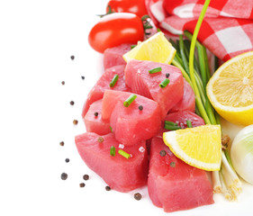 Raw tuna steak