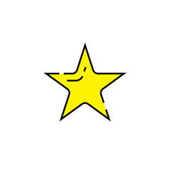 Star line icon. Shape symbol. Vector illustration.