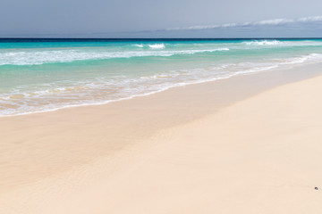 Fototapeta na wymiar Santa Monica beach in Cabo Verde Boa Vista
