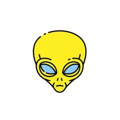 Alien line icon. Space martian symbol. Extraterrestrial Sign. Vector illustration.