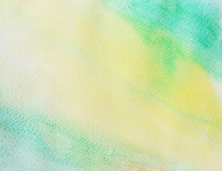 Gradient abstract pattern blue with yellow and green color , Illustration watercolor hand draw and painted on paper