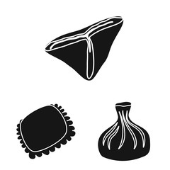 Vector design of cuisine and appetizer icon. Collection of cuisine and food stock vector illustration.