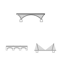 Vector illustration of sight and connection sign. Set of sight and construct vector icon for stock.