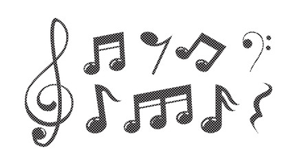 Obraz premium music scale logo design. music note sign or symbol. musical scale icons. illustration element vector