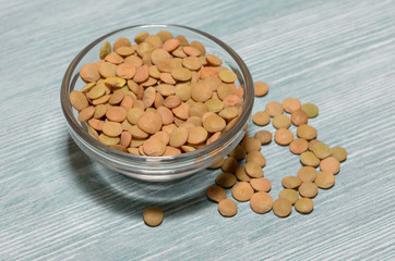 raw lentils close-up, healthy eating concept