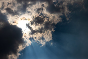 Backlit with the sun and nice cloud (Crepuscular Rays)