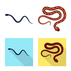 Vector design of mammal and danger icon. Collection of mammal and medicine stock vector illustration.