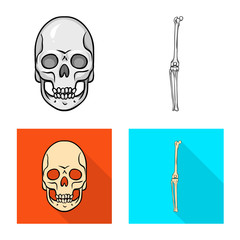 Vector illustration of medicine and clinic symbol. Set of medicine and medical vector icon for stock.