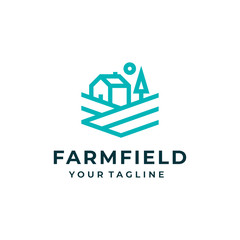 Farm logo and icon design vector.