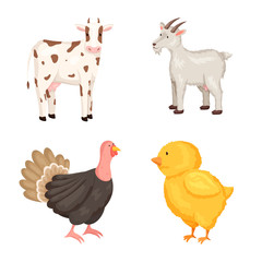 Vector design of farm and food logo. Set of farm and countryside vector icon for stock.