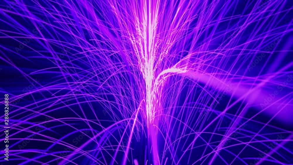 Leinwandbilder technology loop line futuristic speed of light explosion in galaxy motion background. 4k colorful cr